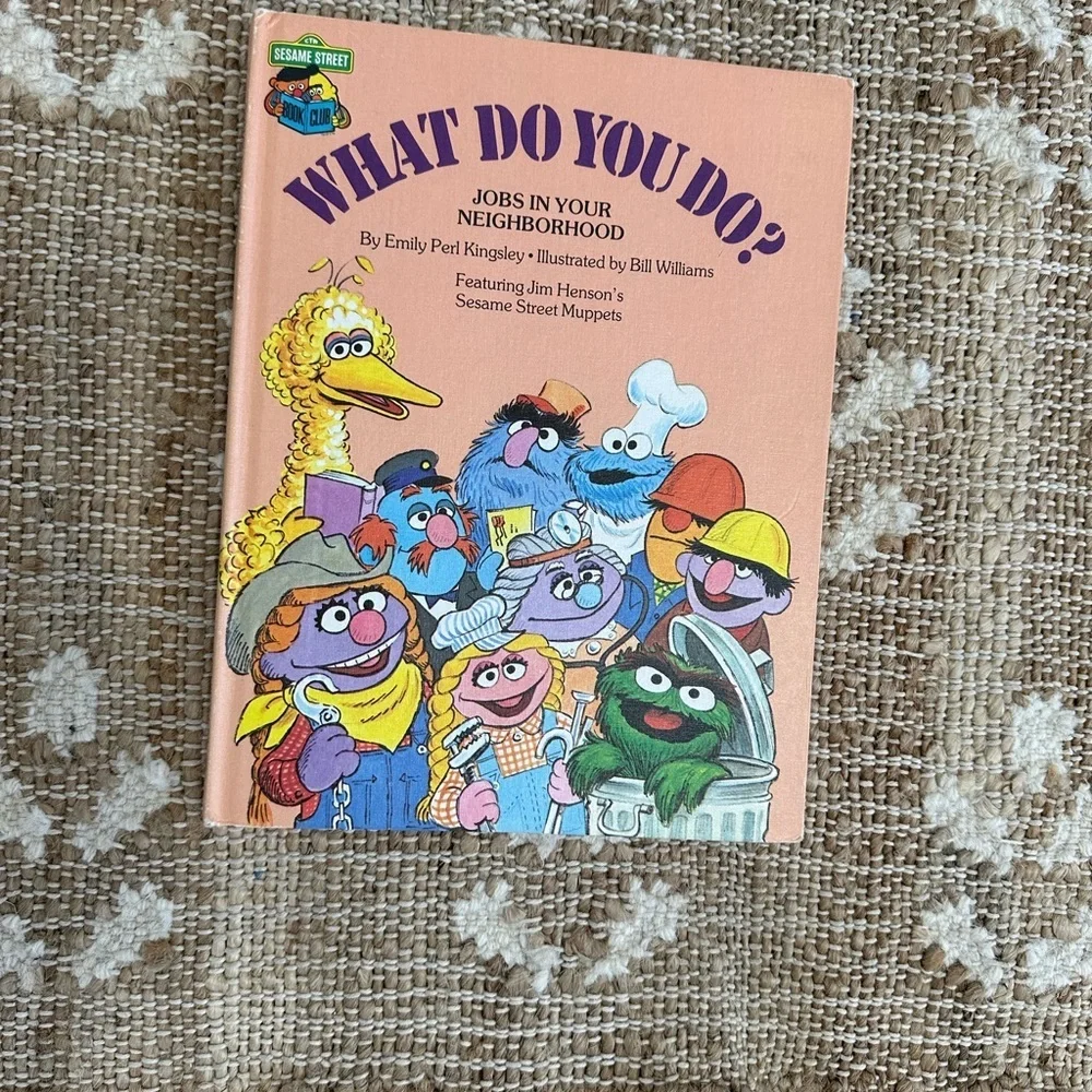 Vintage Children’s Book Sesame Street 'What Do You Do?' vintage children’s Kids